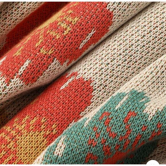 Cider Women's Floral Print Cropped Cardigan Sweater Size M - Picture 5 of 8